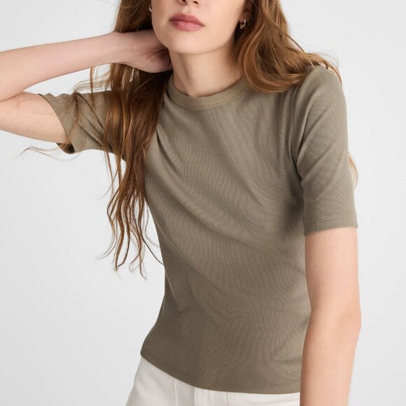 [NWT] Madewell Ribbed Cotton Tee - Picture 1 of 6